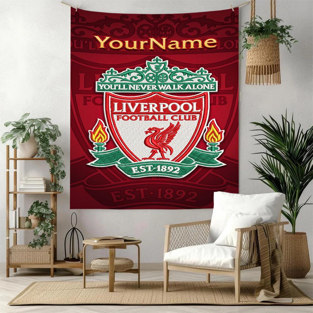Liverpool Custom Your Name Wall Decor Tapestry Art For Pet Memorial Birthdaywedding Party Backdrop Family Gift