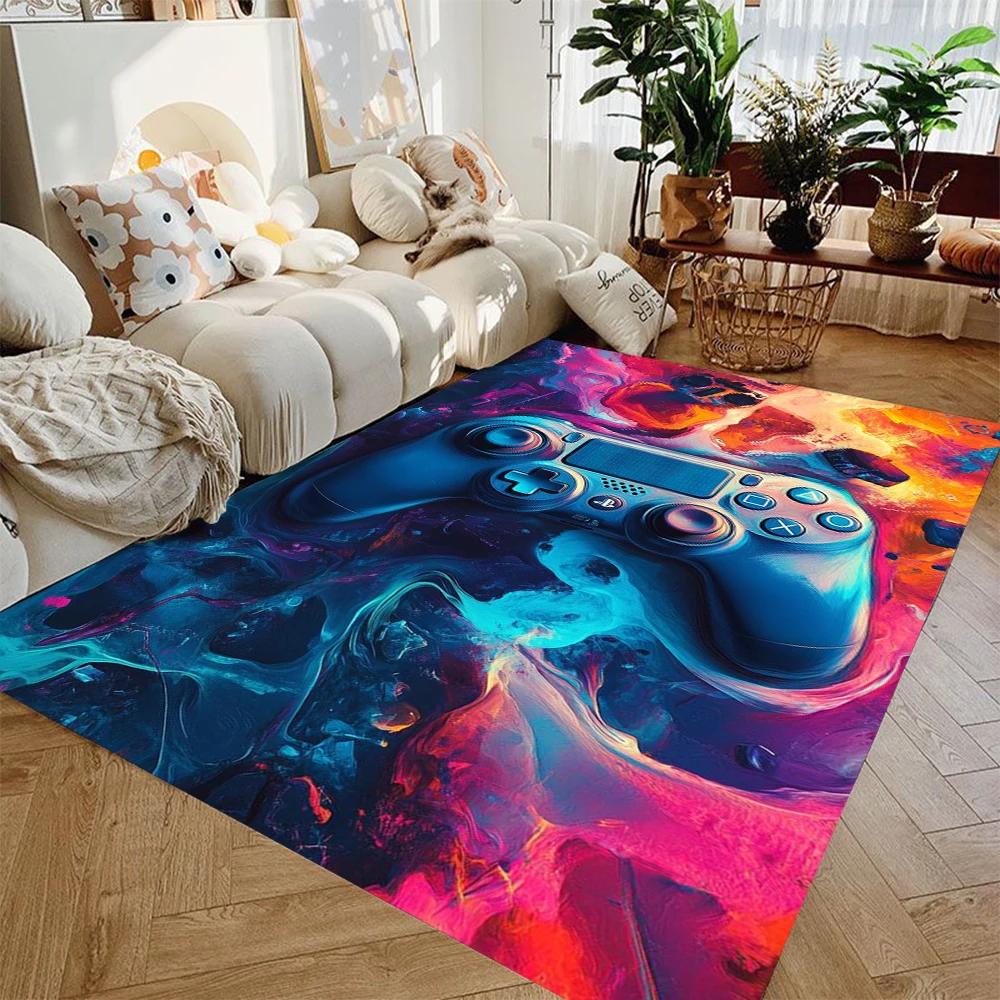 2025 New Gaming Carpet for Boys Room Gamer Casual Controller Design Rug for Game Room Bedroom Decor Non-slip Washable Floor Mat
