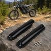 Motorcycle Front Fork Guard Set, Black Lower Suspension Cover Pair with Long Shell Coverage and Left Right Replacement Format for Front Fork Area