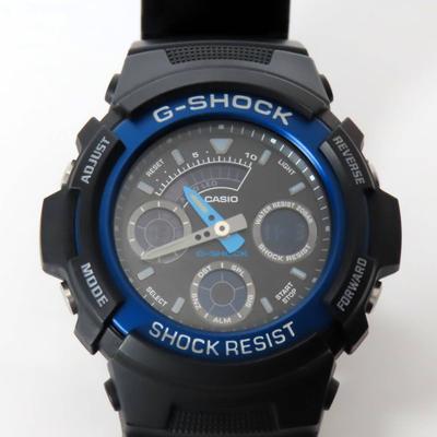 Beautiful Watch Black and with Box And, G-SHOCK AW-591, Blue, Case.