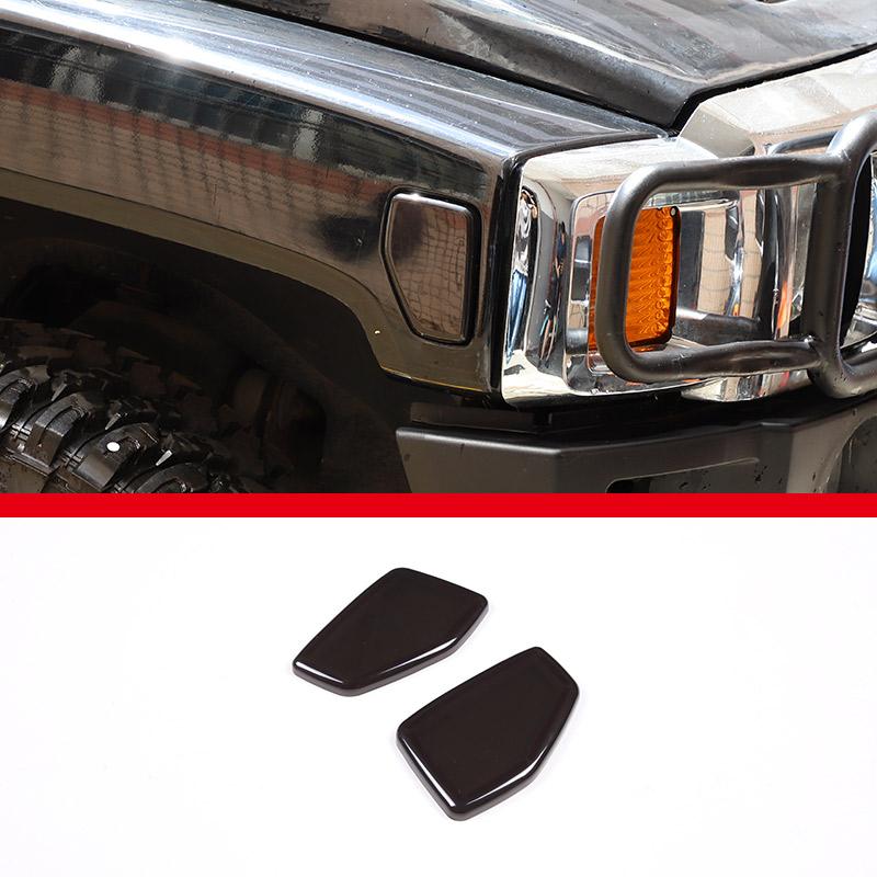 

ABS Black Car Tail Light Cover Brake Light Wide Indicator Protective Cover Decorative Accessories For Hummer H3 2005-2009