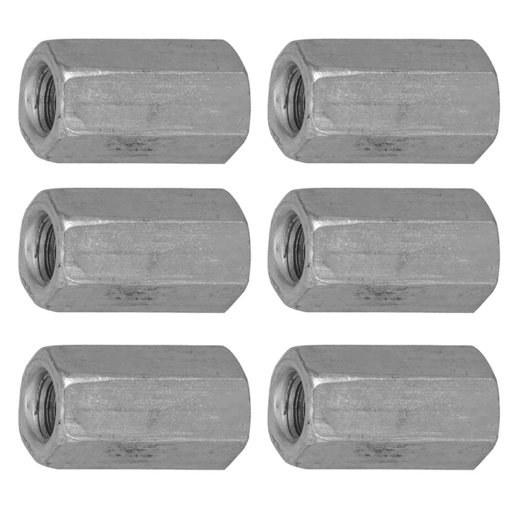 10pcs Long Rod Nut Hex Hexagonal Sleeve Nut Standoff Threaded Fasteners (M6 * 25)