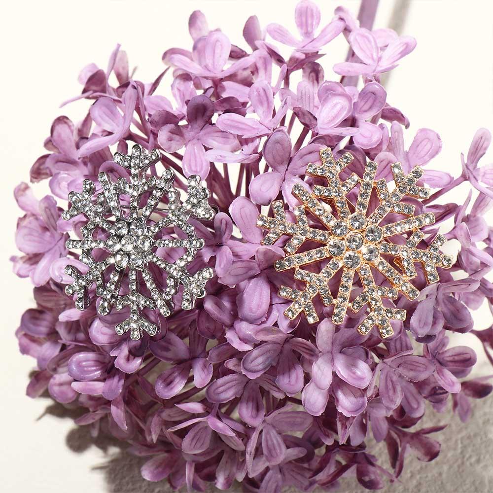 Zircon Creative Snowflake Brooch Geometric Temperament Decoration