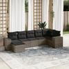VidaXL Garden Lounge Set with Cushions 7 Pcs, Patio Sofas, Patio Furniture Set, Outdoor Furniture, Grey 3222879
