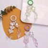 Sweet Heart Keychains Party Gifts Acrylic Material Cute Feather Keychains Handbag Pendent Keyrings for Women Girls