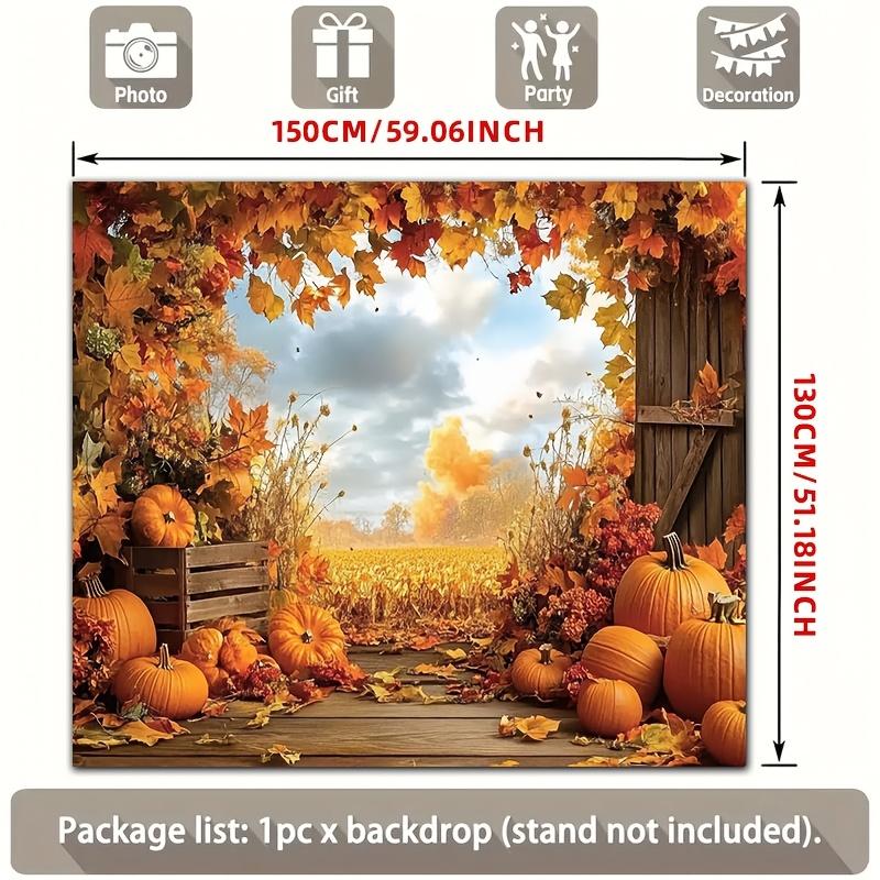 2D flat design, 1 piece per pack. Autumn pumpkin harvest background banner - Farm theme colorful autumn decoration