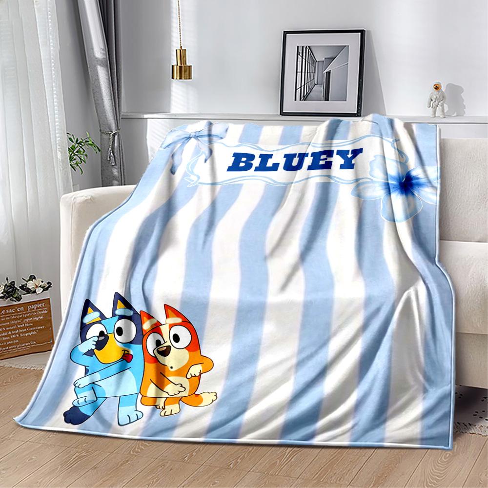 Merry Bluey Christmas! Blanket Comfortable Suitable for Sofa Office Chair Office All-Season Use Warmthful Decor