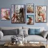 Figurenmalerei Sexy Frauen Strand Leinwand Ölgemälde Druck auf Leinwand Abstrakt Boho Porträt Poster Wandkunst Bilder Dekor