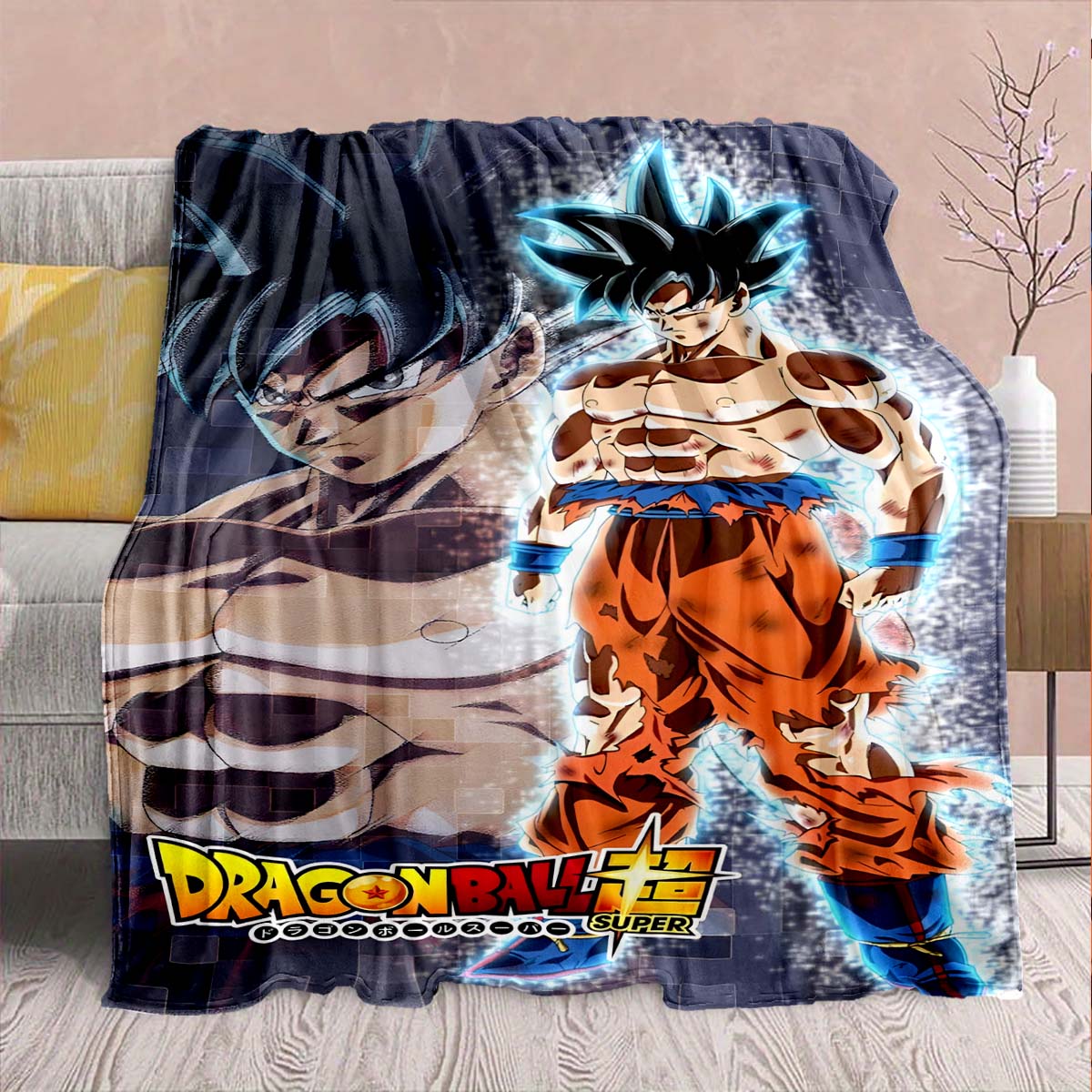 

Фланелевое одеяло из аниме Dragon Ball - Мягкое, теплое, идеально подходит для дивана, постельного белья, кемпинга, путешествий, офиса, домашнего декора -QJY 75x90cm
