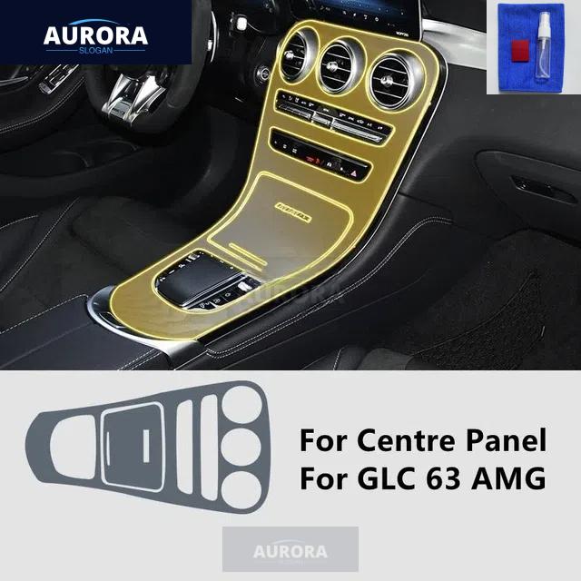 For MERCEDES GLC AMG 20-22 X253 C253 Car Interior Center Console Transparent TPU Protective Film Anti-scratch Repair Film Refit