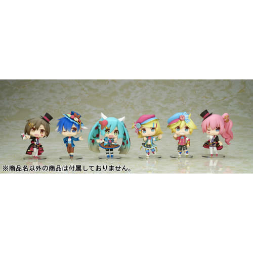Emu Toys Hatsune Miku Piapro Characters Trading Mini Figure Series KAITO and Megurine Luka, each approximately 100mm tall, non-scale PVC and ABS paint