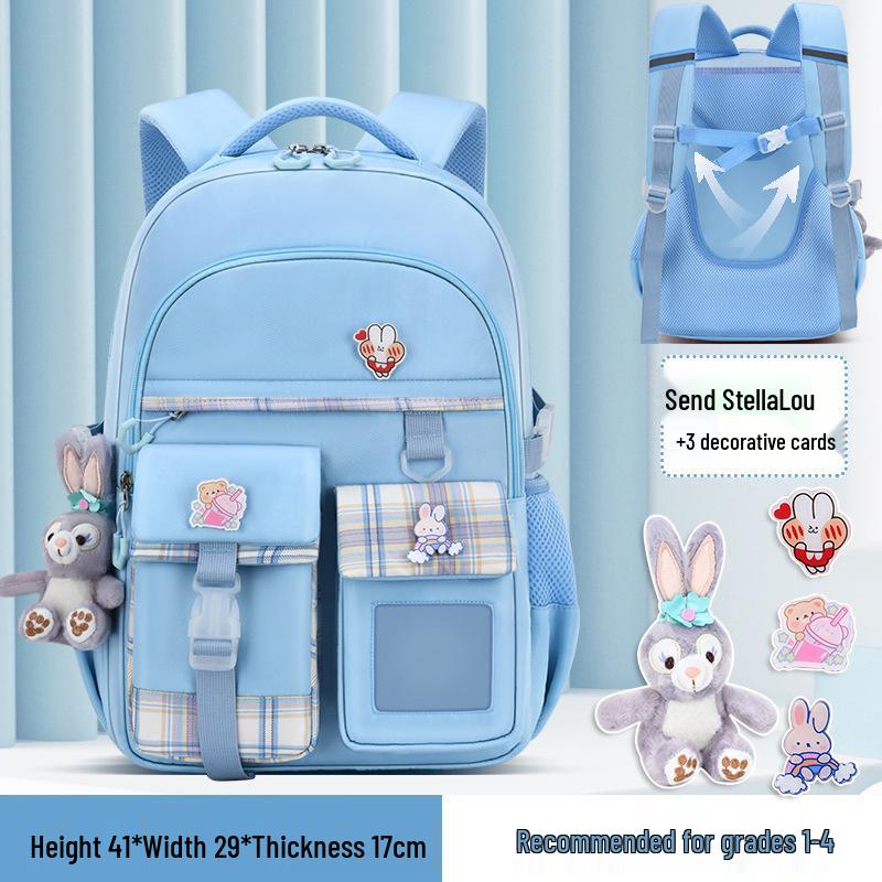 Rucksack mit großem Fassungsvermögen und Rückenschutz für Mädchen - Leichter Doppelschulter-Schulrucksack