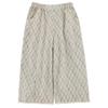 Girls' Retro Floral Cropped Wide-Leg Cotton Pants