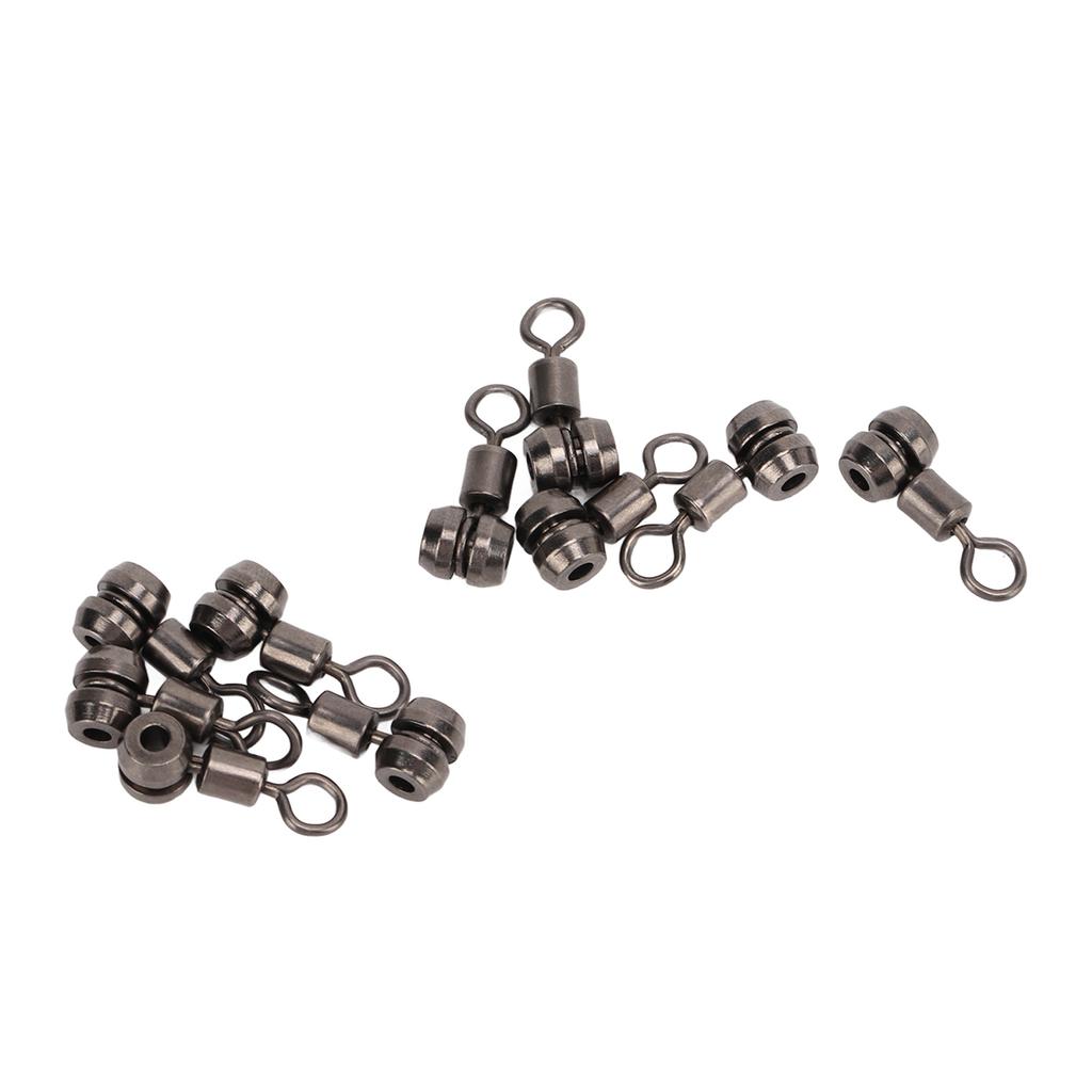 10pcs 3 Way Fishing Swivels T Turn Brass Barrel Triple Swivel Cross Line Fishing ConnectorsL