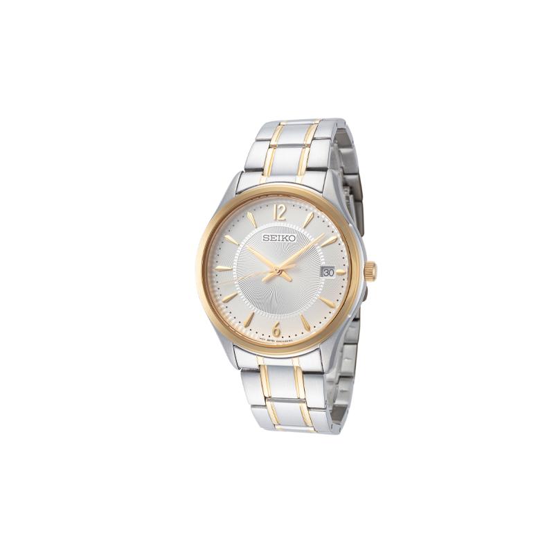 

SEIKO Quartz Steel Strap Men s Watch White Dial SUR468P1 синій