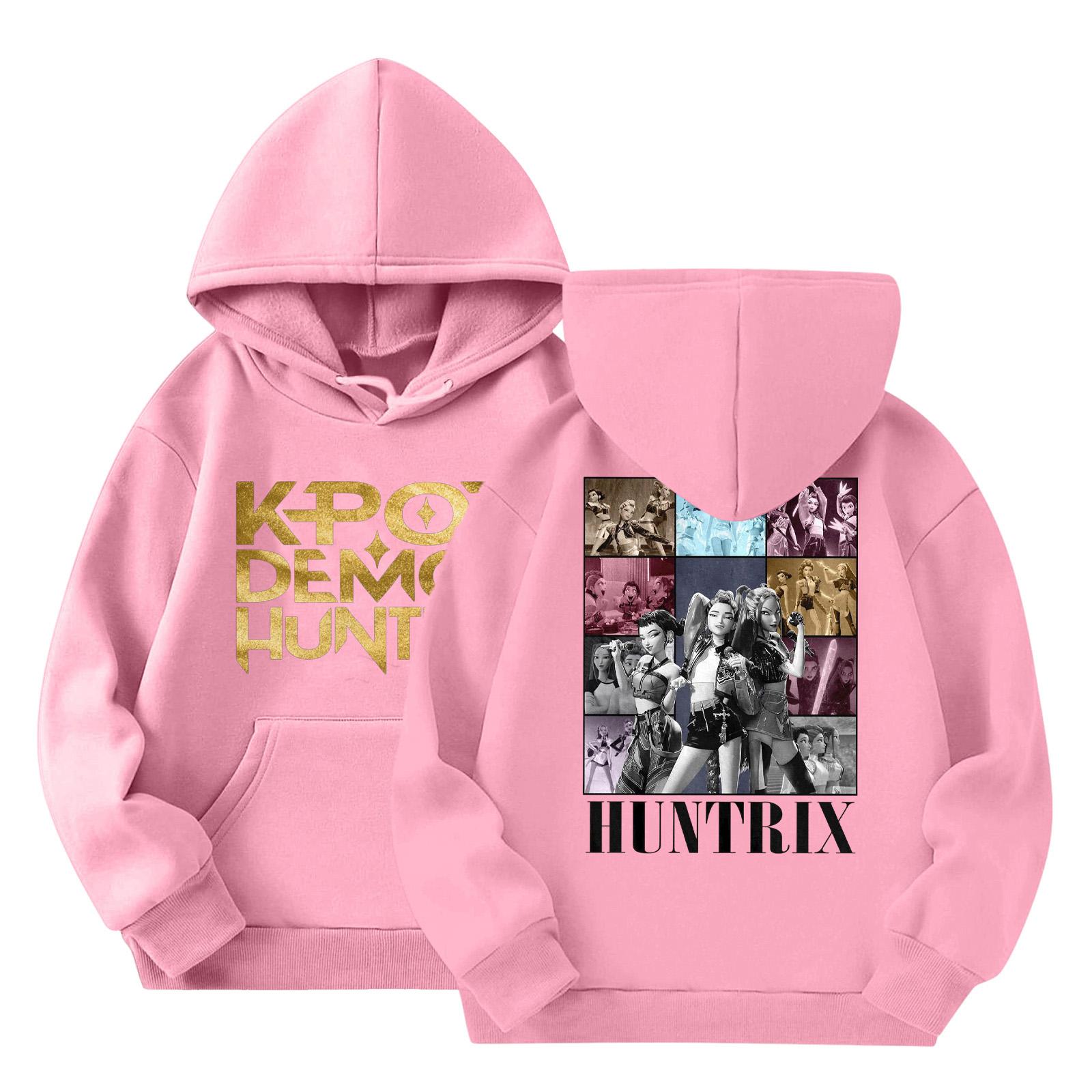 

Детская мода Легкий пуловер с длинным рукавом с карманами Толстовка с принтом 110 розовый