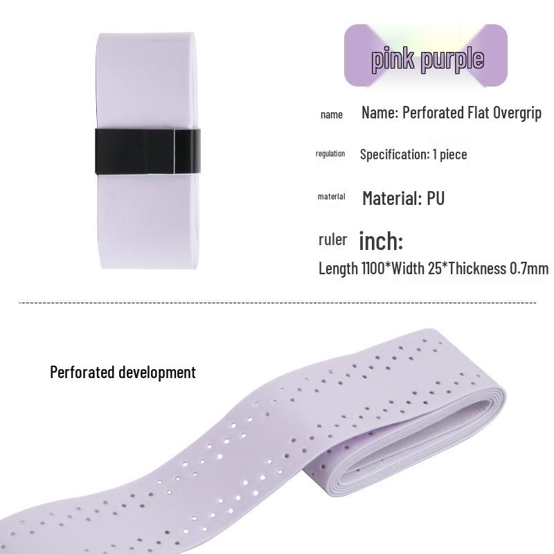 Perforated PU Overgrip: Non-slip Sweatband for Badminton & Tennis Rackets