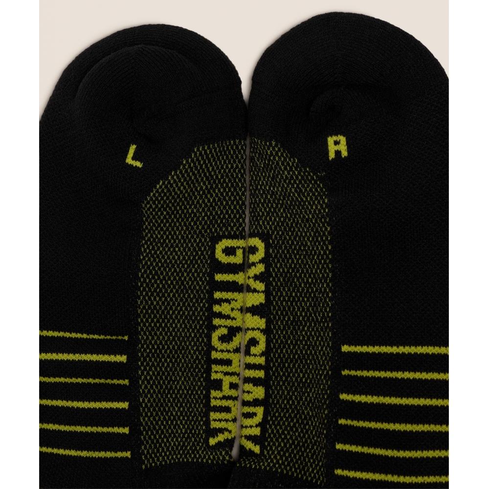 Gymshark Graphic Single Pack Crew Running Sock Black I1c7h Bb2j