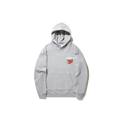 Li Ning Daily Prosperity Serie Schneeflocken-Totem Lockerer Pullover Hoodie Herren Hoodies Grau AWDU337-5
