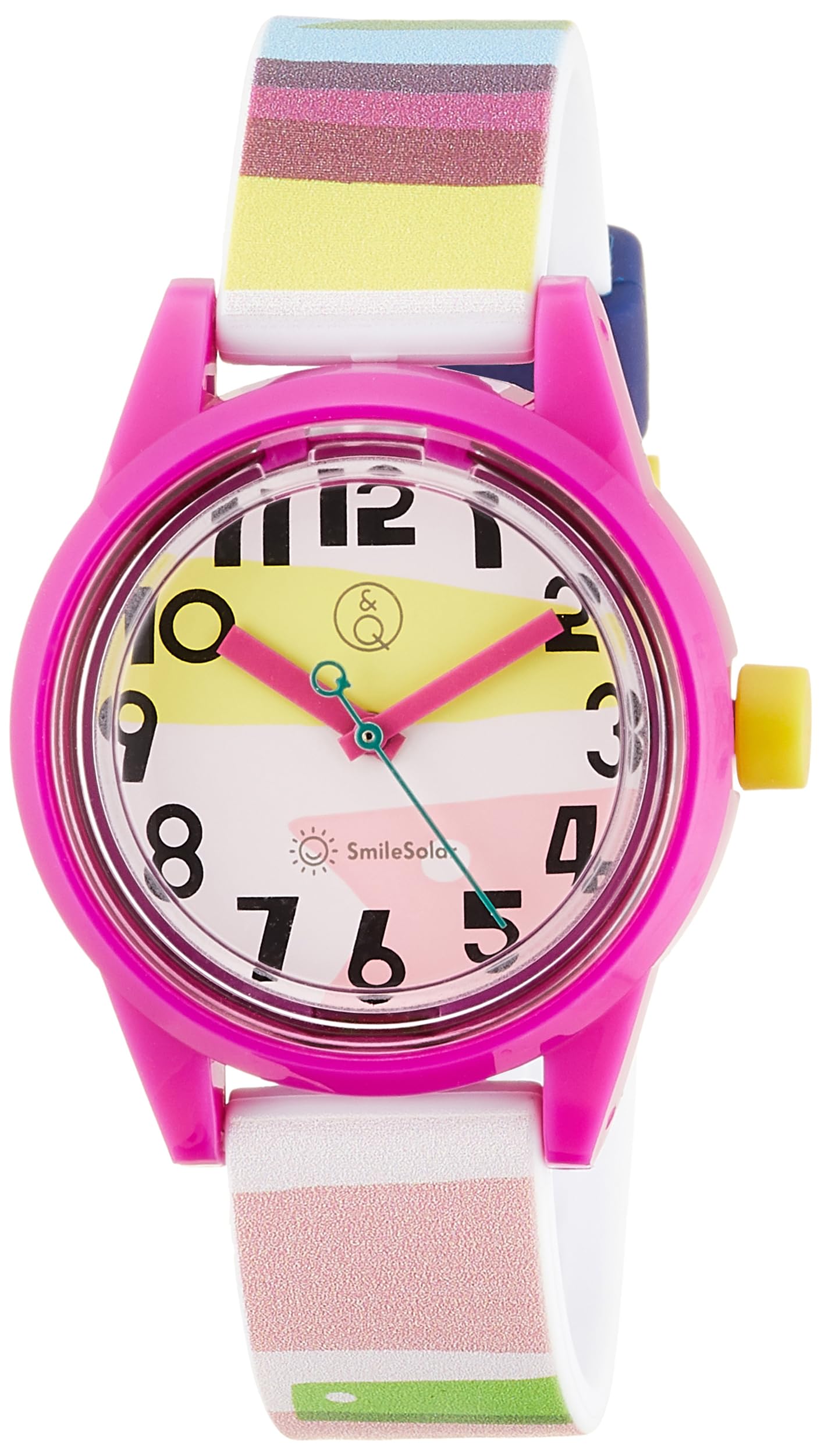 

Citizen Smile Solar a collaboration model with textile designer Masaru featuring a snake border 10 ATM water and a urethane Q&Q Watch, Suzuki, design,