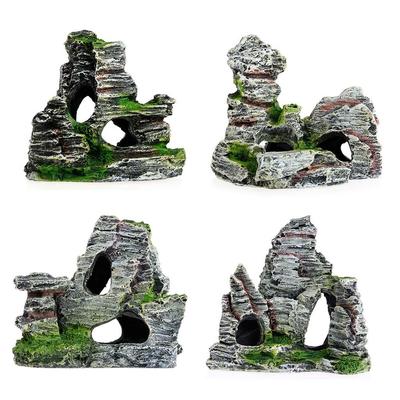 Aquarium Mountain Ornament Hill Fish Tank Decor Decoration Fishes Hideout