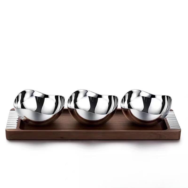 Minimalist Walnut Wood Snack Bowl