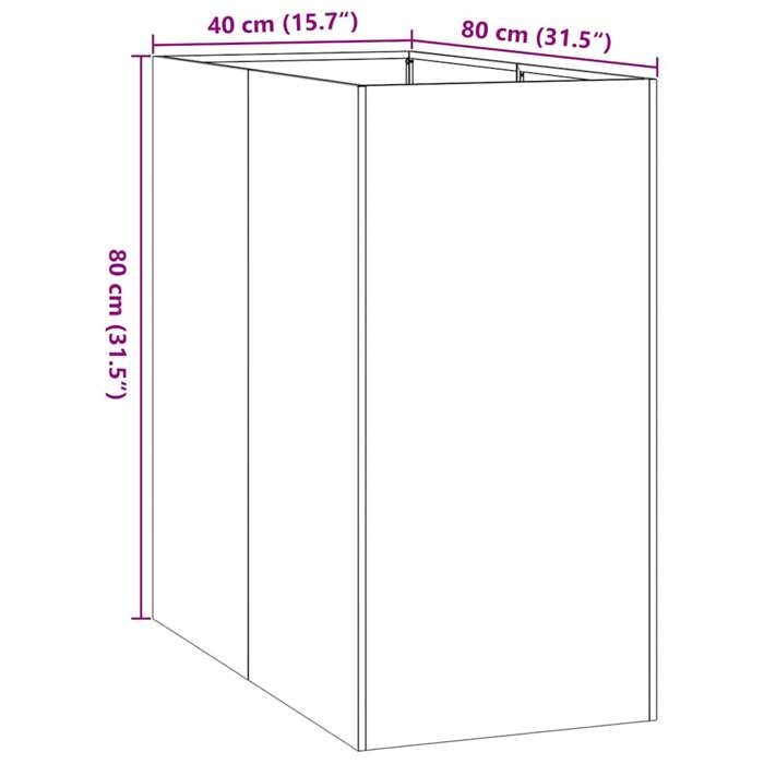 VidaXL Jardinière 40x80x80 cm acier galvanisé, pot de fleurs, support de plantes, lit surélevé, support de jardinière 860778