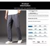 Hengyuanxiang Men's Plus Size Cotton Cargo Pants - Loose, Straight-Leg, Wide-Leg Trousers for Spring and Autumn