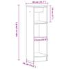 Side Cabinet Concrete Grey 40 x 40 x 100 cm Particleboard