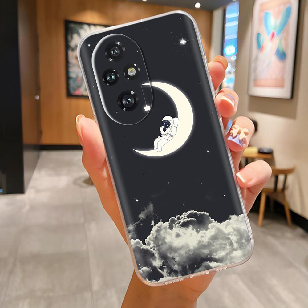 For Honor 200 Pro Phone Case Cute Panda Soft Silicone Shell For Honor 200 Lite honor200 Case Fashion Clear TPU Back Cover Coque