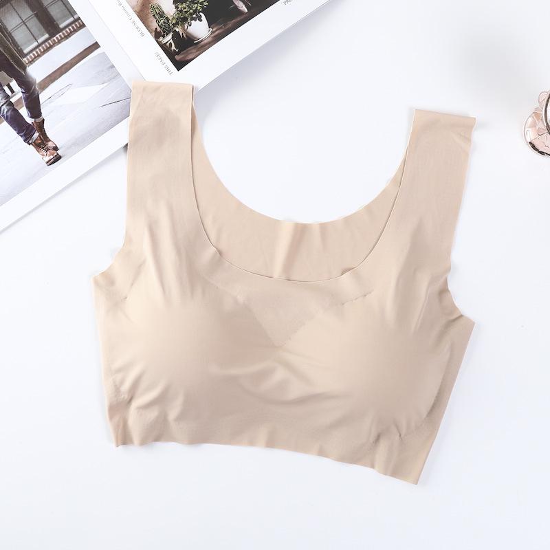

Shangpin Anxin Seamless Wire-Free Ice Silk Plus Size Sports Bra for Women Medium