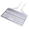 Foldable Keyboard with Phone Stand Small Quiet Folding Portable Lightweight Rechargeable for Travel Tablet Silver White
