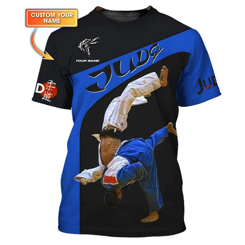 

Hot Sale Judo Fighter Tshirt Men Clothing 3D Printing Short Sleeve Kids Custom Name T-shirt Sports Crew Neck Tee Shirts Tops XXS