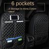 Auto-Anti-Kick-Pad mit Organizer-Tasche, Leder, universelle Sitzlehnen-Schutzhülle, wasserdichte Trittmatten für Kinder auf dem Rücksitz