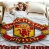 1PC Manchester United F Custom Name Patterned Flannel Blanket Suitable For All Seasons for Home Decor Warmth and Comfort Gifts Holiday Present
