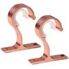 Aluminum Alloy Curtain Rod Brackets Adjustable Rod Holder for Curtains or Wardrobes Pack of 2
