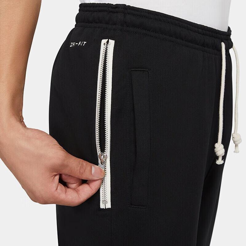 Nike Solid Color Loose Hooded Fleece Sweatshirt And Mid Waist Long Pants Casual Sports Set Men Sets Black BV2646-010+CK6366-010