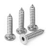 304 Stainless Steel Hex Flat Head Self-Tapping Screw (Thin Head) - Sizes M2, M3, M4, M5, M6, M8