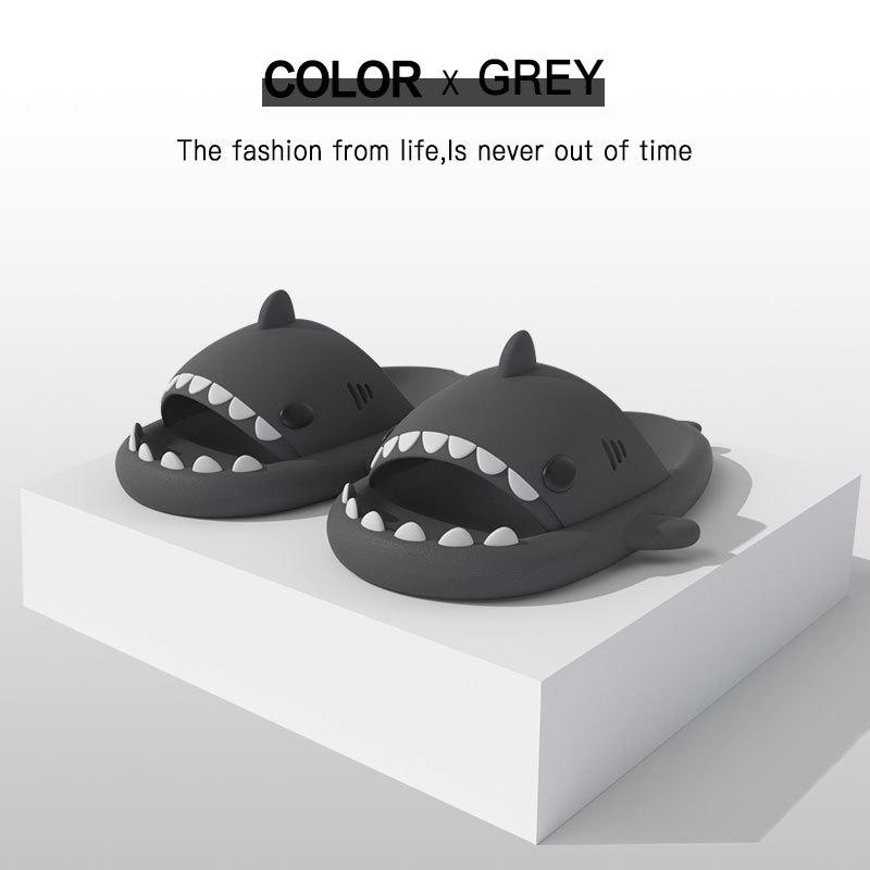 Shark Slippers Summer Adult Couple Slippers Tide Indoor And Outdoor Funny Home Cute Cartoon Parentchild Children'S Sandals