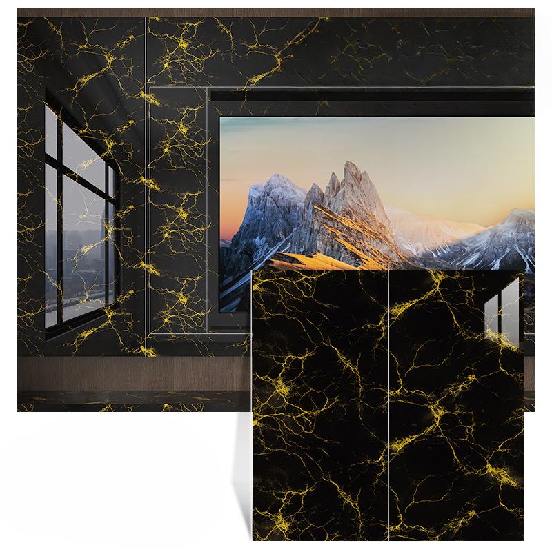 600mm×300mm Marmor Küchen Ölfest Folie Herd Wasserdicht Feuchtigkeitsbeständig Selbstklebende Tapete Arbeitsplatte Schrank Renovierung Fliesenaufkleber