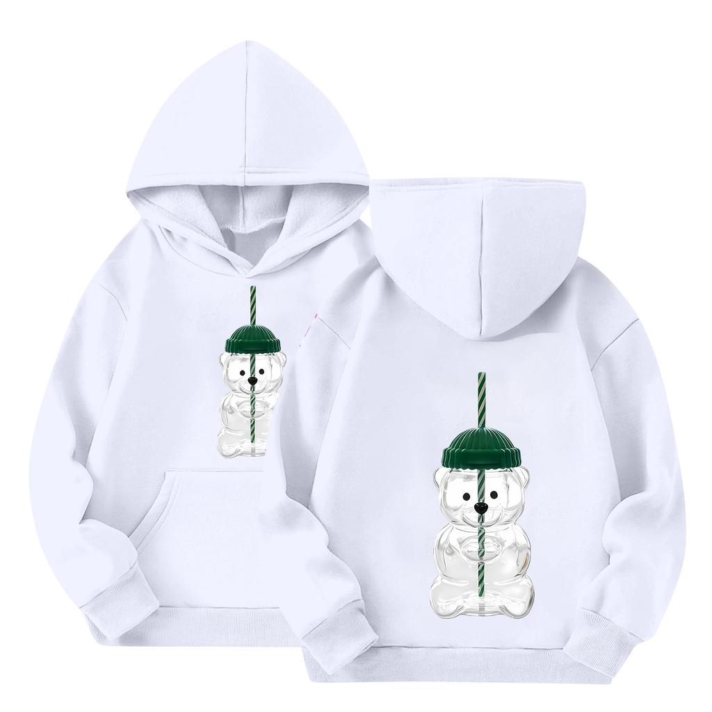 Children's Hoodies Loose Solid Color Hooded Sports Shirt Fashionable Sports Shirt