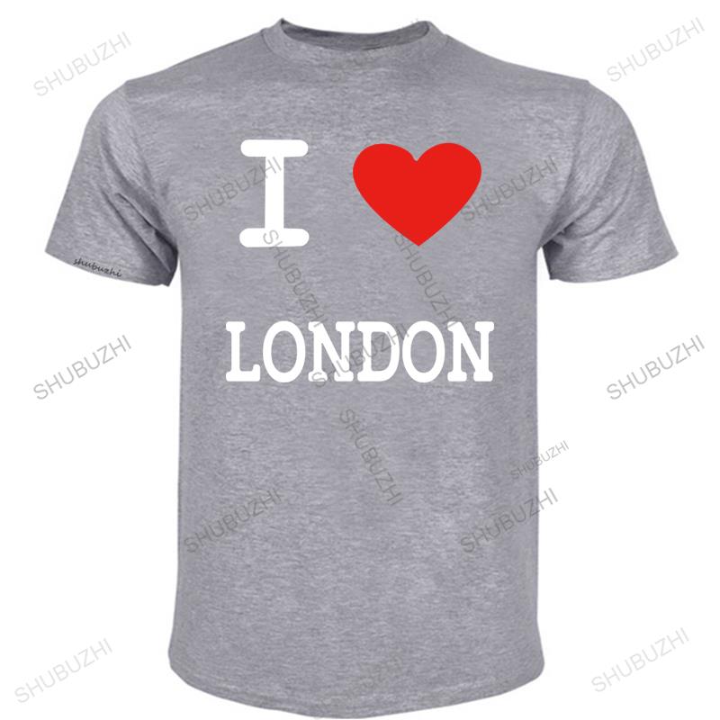 Módní tričko pánské bavlna značka tričko I Love London Pánské tričko Vtipné suvenýrové tričko Kvalitní sítotisk - Unisex