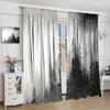 Nebeliger Wald Vorhänge Nebeliger Berg Stangentasche Kiefer Naturlandschaft Kunst Gedruckt Wohnzimmer Schlafzimmer Fenster Vorhänge 42x63 Zoll(10