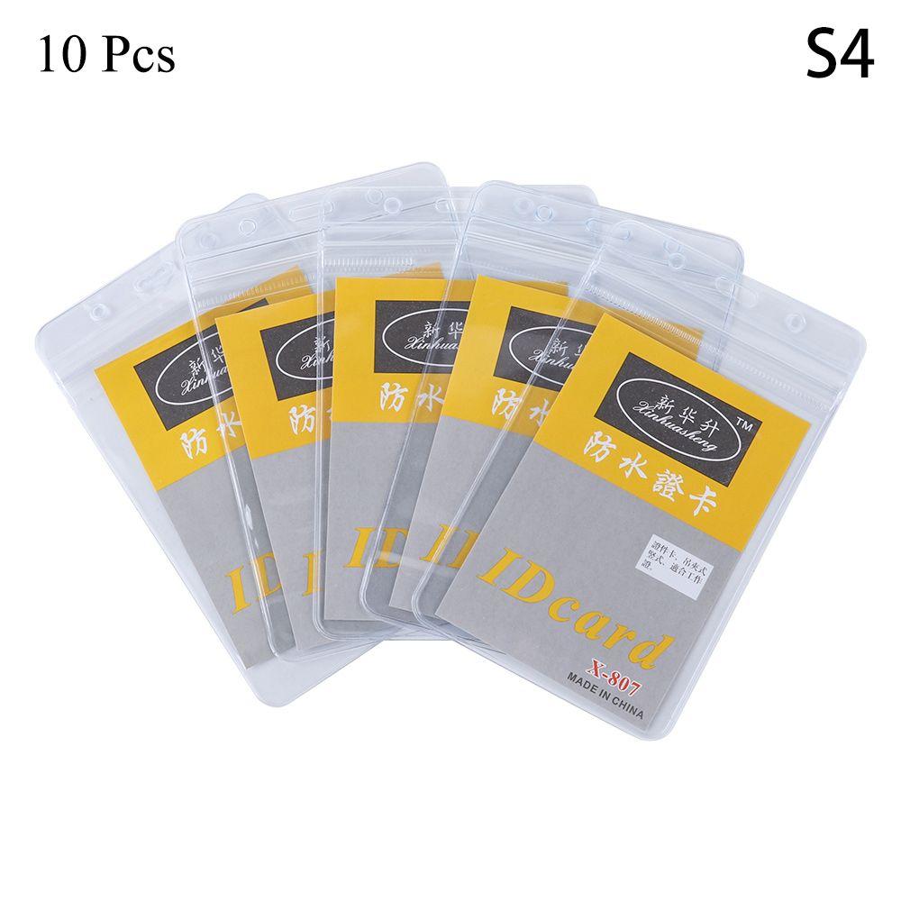 10 pcs/lot Transparent Stationery Supply Office School Badge Holder PVC Plastic ID Card Card Badg Holders