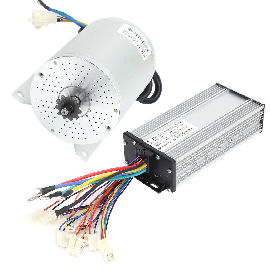 2000W 48V Brushless Motor Controller Throttle Pedals Refit Chain Spocket Conversion Kit