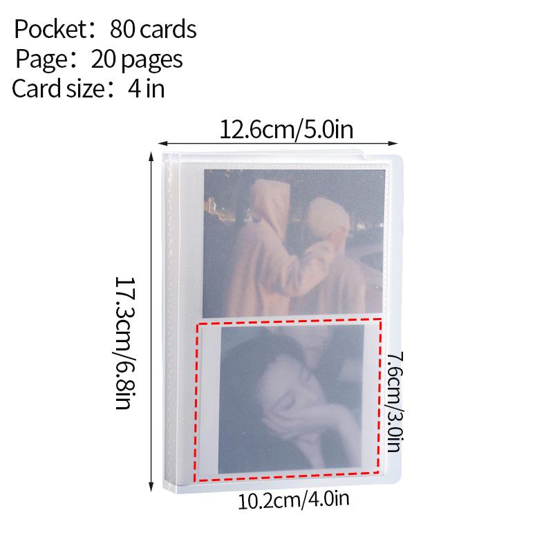 Transparent Binder Photo Album Ins Photocard Storage Sticker Card Collect Book Kpop Idol Photocard Holder Loose-leaf Card Holder