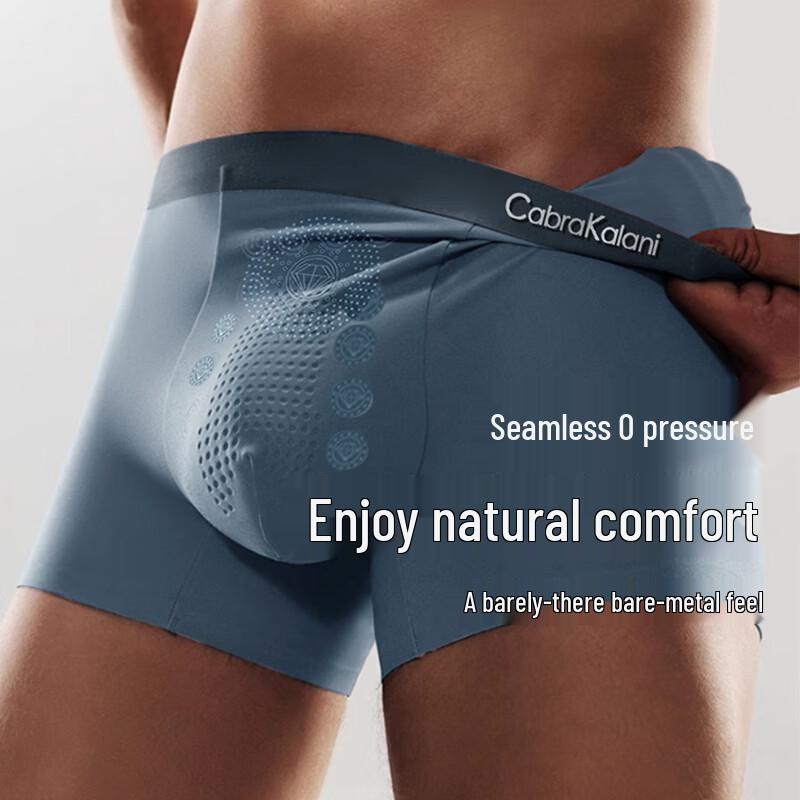 CabraKalani Men's Ice Silk Boxer Briefs 4-Pack