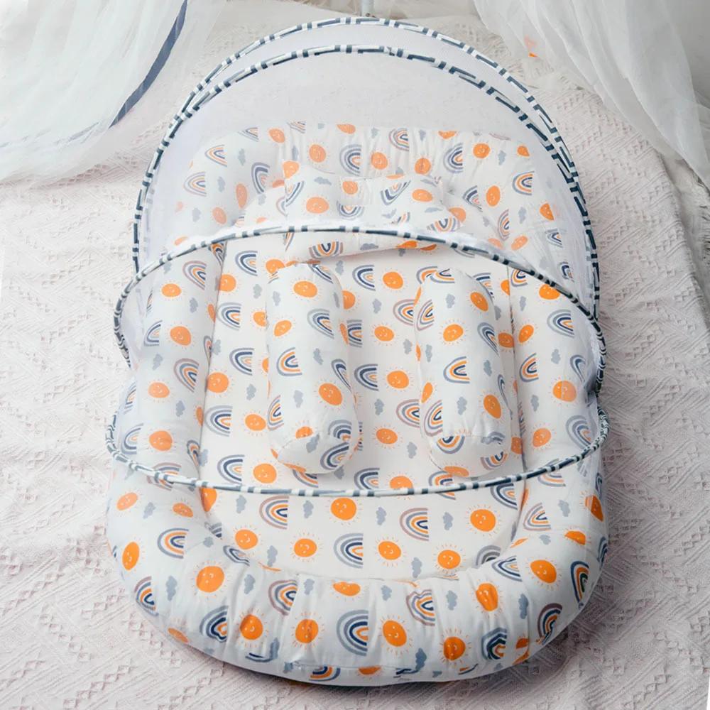 Newborn Infant Bionic Isolation Bed - Mosquito Proof Folding Mid Bed Convenient Nest for Outdoor Travel & Home Use for Babies