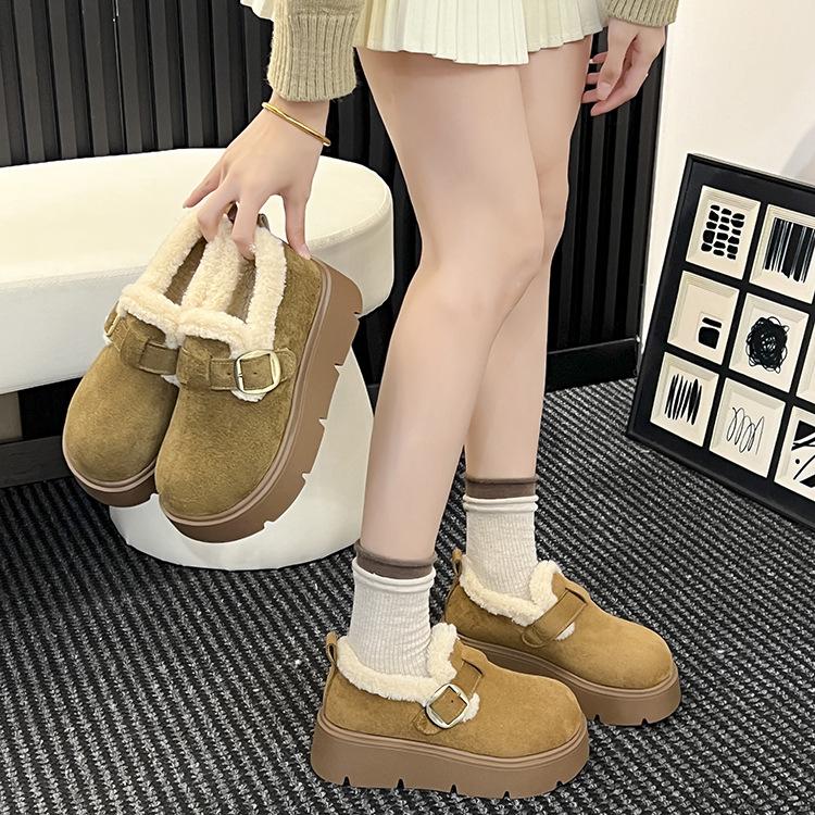 Women's Thick Bottom a Footstool Fashion Winter Lightweight Warm Anti Cold Snow Boots Non-slip Casual Sneakers Cotton Boots