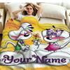 1PC Diddl Custom Name Patterned Flannel Blanket Suitable For All Seasons for Home Decor Warmth and Comfort Gifts Holiday Present
